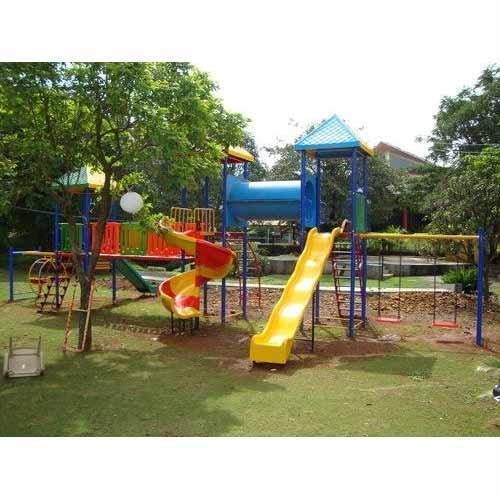 Pink-Multicolor Outdoor Multiplay System