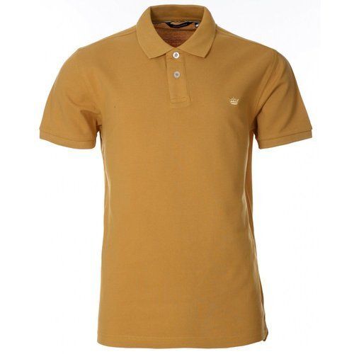 Skin Friendliness Comfortable To Wear Half Sleeves Cotton Yellow Mens Polo T Shirt Age Group: >18