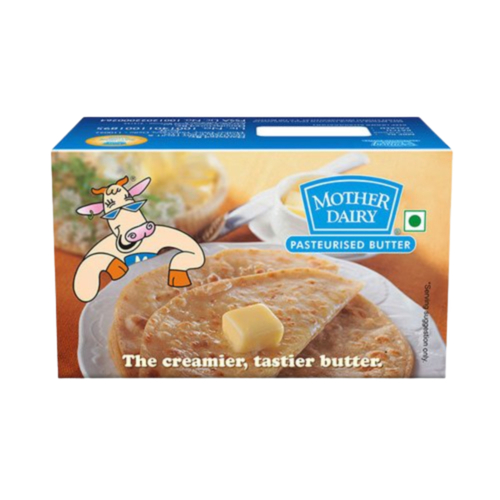 चिकना स्वादिष्ट और स्वस्थ मलाईदार ताजा पीला पाश्चुरीकृत मक्खन 100 ग्राम आयु वर्ग: बच्चे