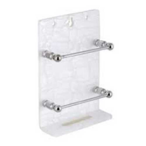 Wall Mounted Stainless Steel Double Towel Rack For Bathroom Usage