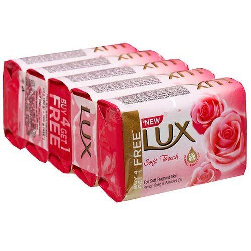  French Rose And Almond Oil Ragrant Scent Aroma Lux Soft Touch Bath Soap 5 X 100 G