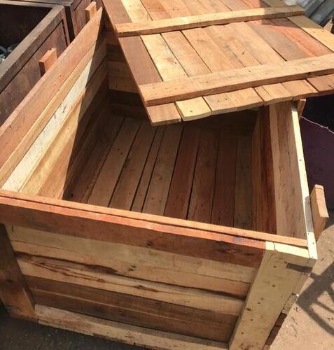 Nacturel Wooden Pallet Boxes, Capacity: 250 Kg