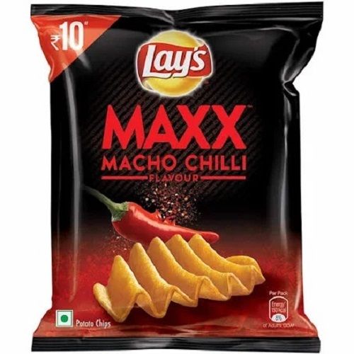 Pack Of 30 Grams Tasty And Spicy Fried Lays Maxx Macho Chilli Potato Chips