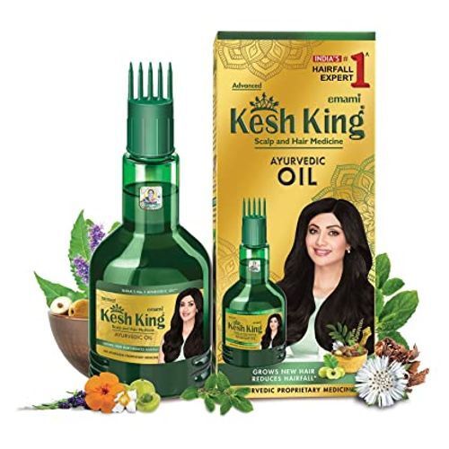 Pack Of 300ml, Helps In Preventing Dandruff Natural Kesh King Ayurvedic Hair Oil