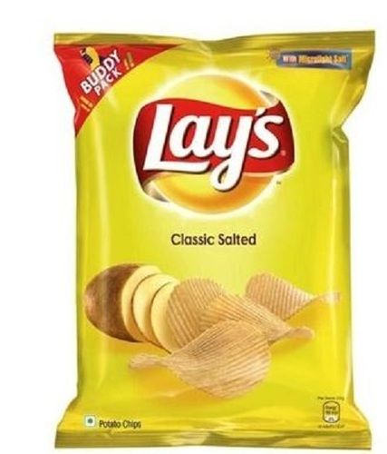 Pack Of 52 Gram Spicy And Crispy Taste Lays Potato Classic Salted Chips 