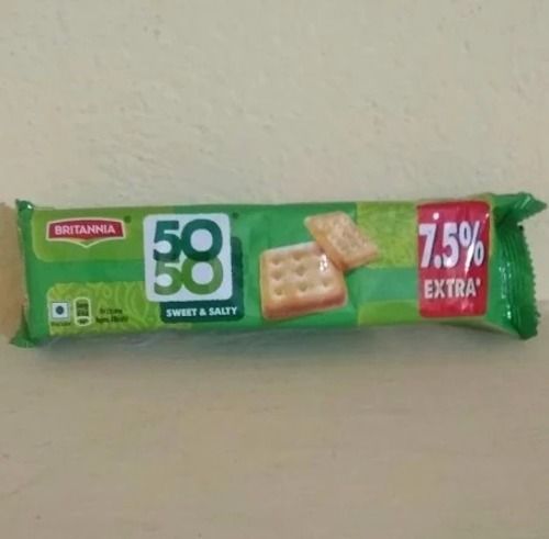 Packaging Size 40 Gram Rectangular Shape Sweet And Salty Britannia 5050 Biscuit