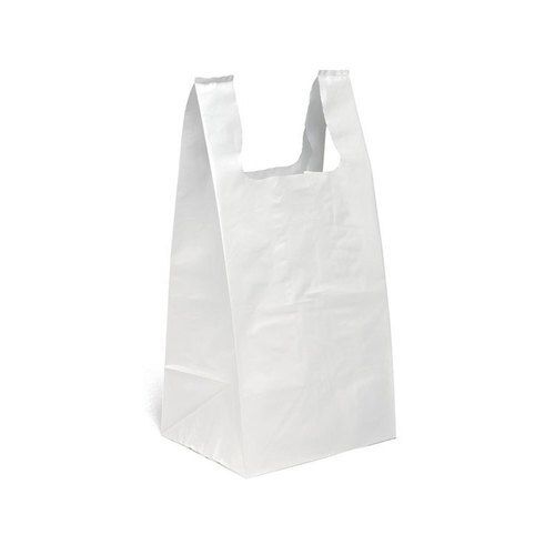  दोबारा इस्तेमाल होने योग्य लंबे समय तक चलने वाला जंबो सफ़ेद प्लास्टिक कैरी बैग, साइज़ 40 X 15 इंच 