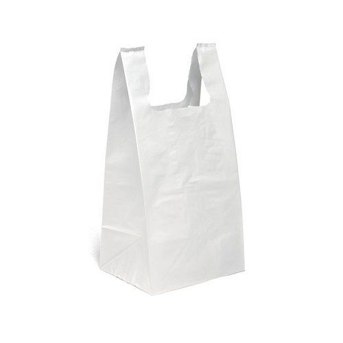 Reusable Long Lasting Jumbo White Plastic Carry Bags, Size 40 X 15 Inch