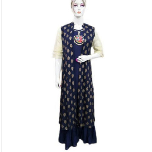 Simple Short Beaded Winter Season And Breathable Cotton Kurta For Ladies 