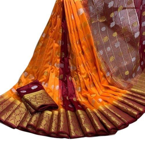 Trendy And Fashionable Dual Color Designer Party Wear Silk Saree For Women
