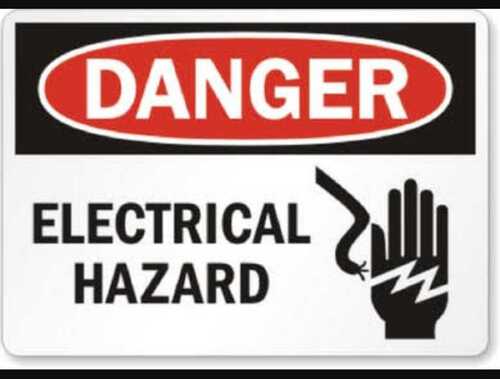 Wall Mounted Printed Electrical Hazard Safety Signage For Outdoor Usage