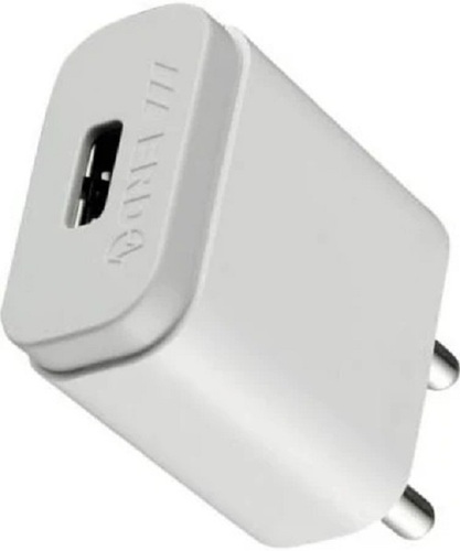 White ABS Mobile USB Charger - 1.2A Output Current, 5V Voltage | Lightweight, Durable Design, Compatible with Various Mobile Devices