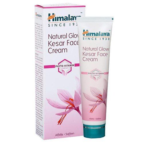 White Natural Glow Kesar Himalaya Face Cream 50 Gm