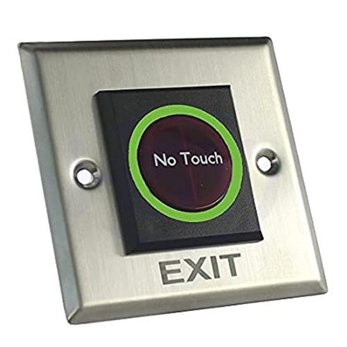 8.6 X 8.6 X 3.6 Cm Square No Touch Stainless Steel Exit Door Switch