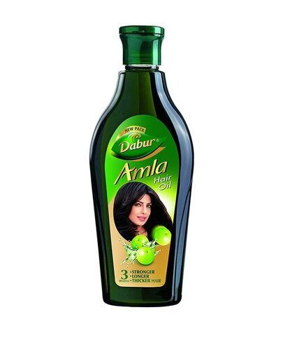 Green Dabur Amla Hair Oil For Shiny And Silky Nourish Strong Long And Thick Hair, 180 Ml