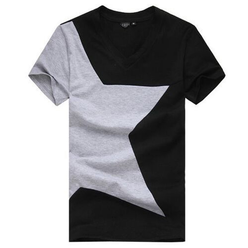 V Neck And Short Sleeves Cotton Mens T Shirt For Casual Wear Gender: Boy