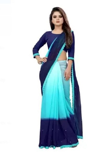 वॉशेबल और आरामदायक पार्टी वियर स्किन फ्रेंडली लेडीज़ डिज़ाइनर प्रिंटेड सिल्क साड़ी