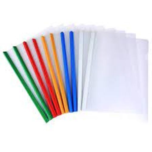 Smooth  A4-Sized Transparent Sliding Bar Binder Multicolored Plastic Office File Folder 