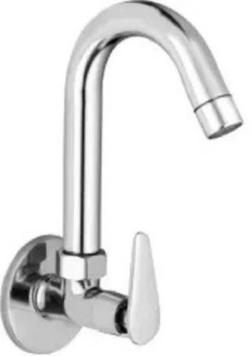 Manual 15Mm Size Silver Powder Coated Rust Proof Stainless Steel Sink Tap