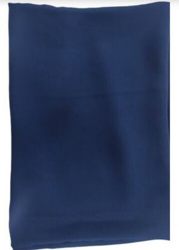 Blue Dyed Fabric - Rayon Material, 220 GSM, 35 Inch Width | Plain Texture with Wash Care Handwash Instructions