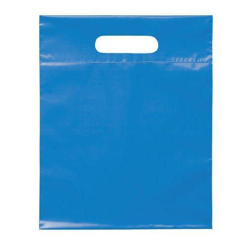 D Cut Plain Inexpensive Flexible Lightweight Blue Plain Plastic Carry Bags Use: Food