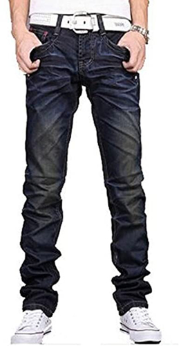 Good Quality Fashionable Slim Fit Dark Blue Wrinkled Stretchable Jeans For Men Age Group: >16 Years