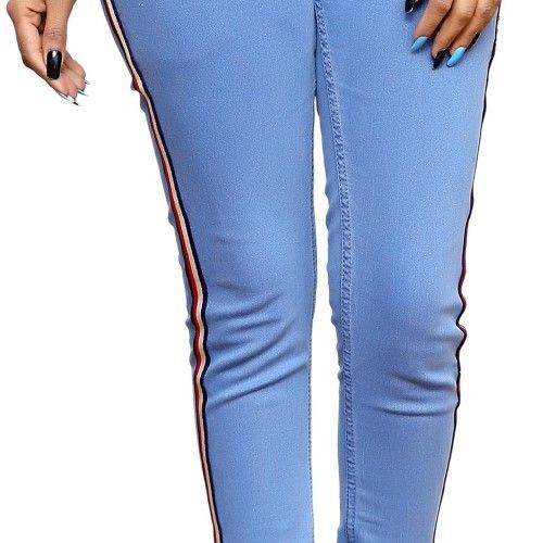 Light Blue Slim Fit Ladie Stretchable Jeans