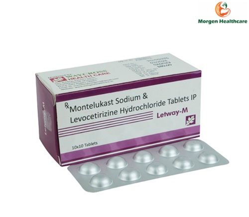 Letway-M Levocetirizine Hydrochloride And Montelukast Sodium Tablets, 10x10 Alu Alu