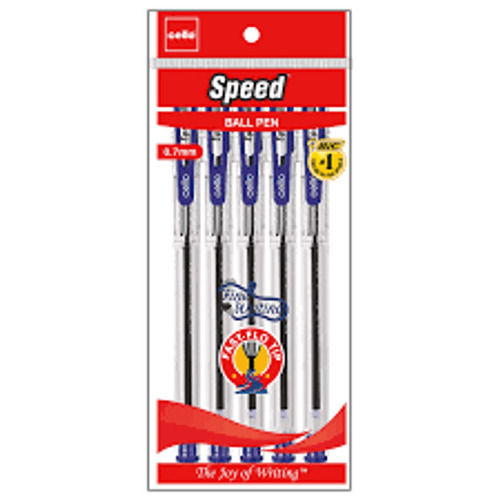 Silver Light Weight Cello Pinpoint Ball Pen For Students With Fine Grip, Pack Of 5 Pens