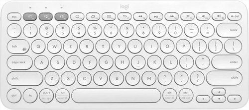 White Logitech K380 Multi Device Bluetooth Keyboard For Computer And Laptop