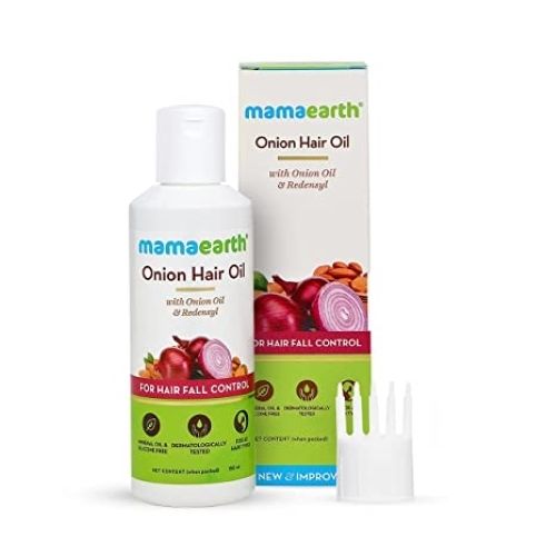 Mamaearth Onion Oil With Onion And Redensyl For Hair Fall Control