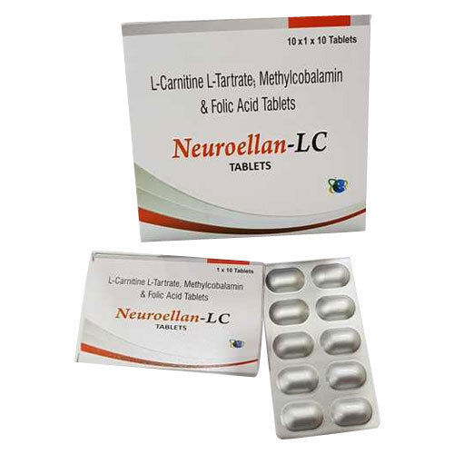 Neuroellan-lc L-carnitine L-tartrate, Methylcobalamin And Folic Acid Tablets, 10x1x10 Pack