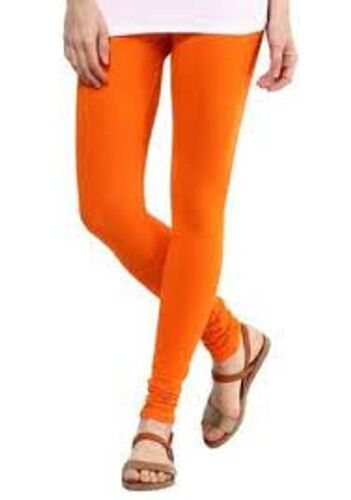 Washable Most Stylishcomfortable Fitting High Quality Flexibility Plain Orange Ladies Legging