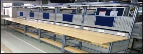 Black Assembly And Inspection Table Line With 1250*700*2100*750Mm