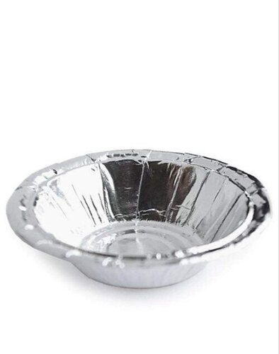 Eco- Friendly  Disposable Biodegradable Leak-Proof Round 4 Inch Silver Paper Bowls, (Pack 50 Piece)