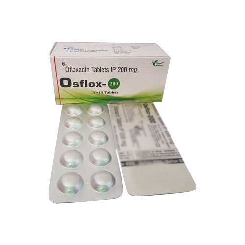 Grey Osflox-200 Ofloxacin 200 Mg Antibiotic Tablets Ip, 10X10 Alu Alu Pack