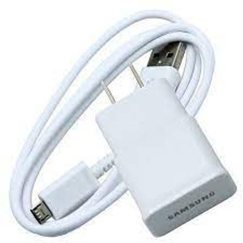 Premium Grade With Detachable Cable Plastic White Mobile Charger - Plastic Material, Light Weight, White Color, 2 Year Warranty | Detachable Cable Included, Long Lifespan