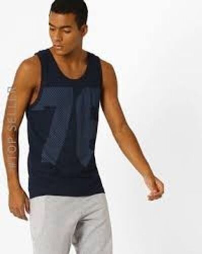 Neavy Blue Stylish And Attractive Sleeveless Printed Pattern Vest For Men