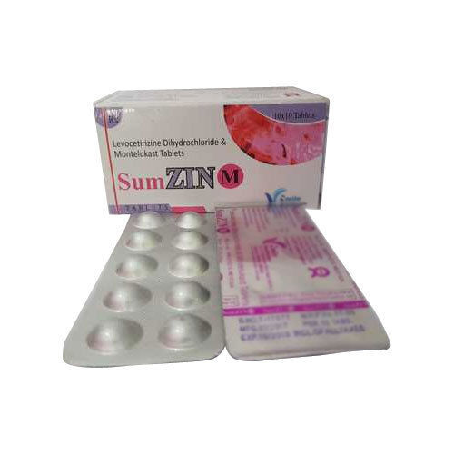 Silver Sum Zin M Levocetirizine Dihydrochloride And Montelukast Antihistamine Tablets