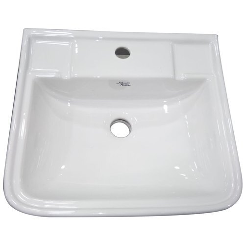 Smooth And Shiny Table Square Ceramic Plain White Home Wash Basin