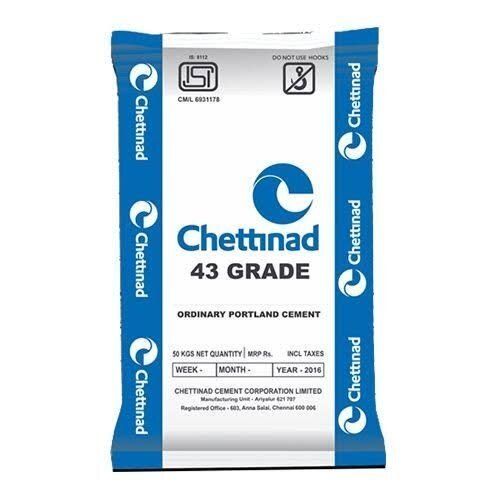 Common Workability And Finishing Stops Sulphate Attack Chettinad 43 Grade Ordinary Portland Cement