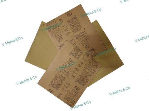 36-220 Grit Size Disposable Brown Sanding Paper (John Okey) For Polishing/Surface Finishing Application: Food Industry