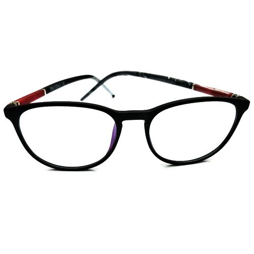 Anti Reflective Sleek Design Comfortable Black And Red Eyeglass Frame