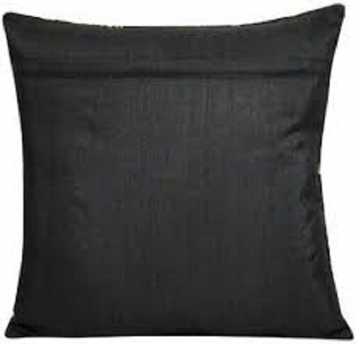 Black Color Plain Pattern Square Shape Cushion Cover