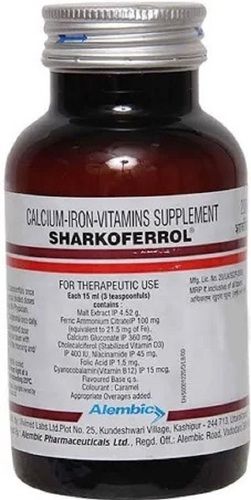 Liquid Calcium-Iron-Vitamins Supplement Sharkoferrol Syrup