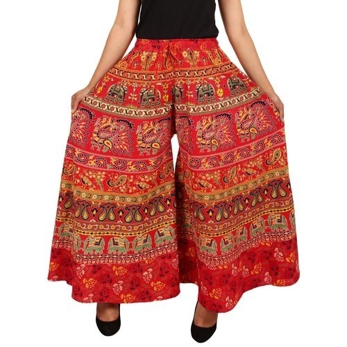 इंडियन प्रिंटेड लेडीज़ कॉटन पलाज़ो डेली वियर