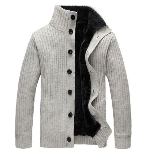 Elegant Full Sleeved Formal Western Style Woolen Cardigan For Men