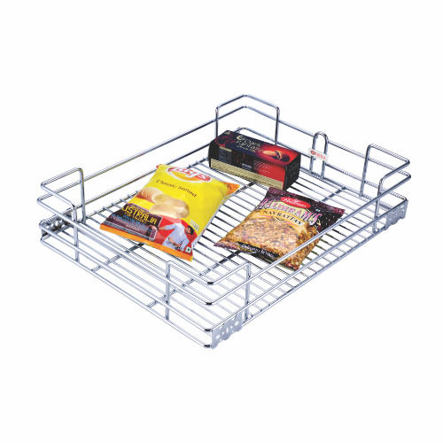 Silvar Kitchen Organizer Durability And Elegance Silver Stainless Steel Plain Basket