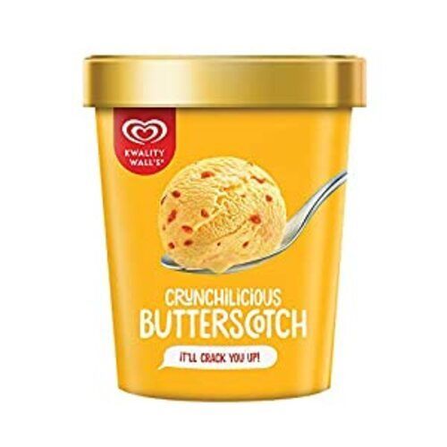 Kwality Wall'S Crunchy Butterscotch Ice Cream, Rich Buttery Creamy Smooth Soft And Crunchy