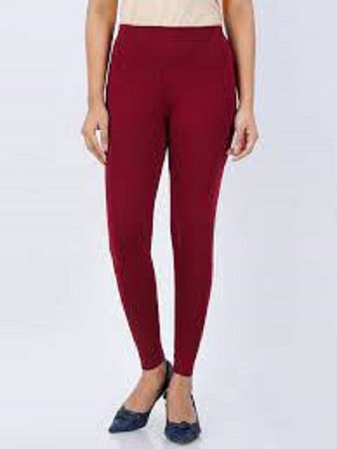 Maroon Regular Fit Ladies Legging